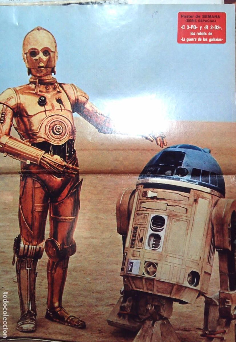 M&uacute;sica de colecci&oacute;n: POSTER REVISTA SEMANA 1978- ROBOTS DE LA GUERRA DE LAS GALAXIAS R2 D2 - C3 PO - STAR WARS