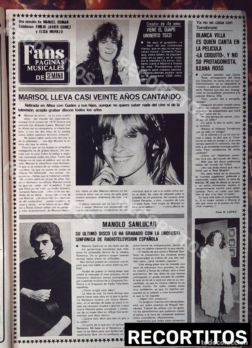 M&uacute;sica de colecci&oacute;n: pepa flores marisol manolo sanlucar blanca villa umberto tozzi