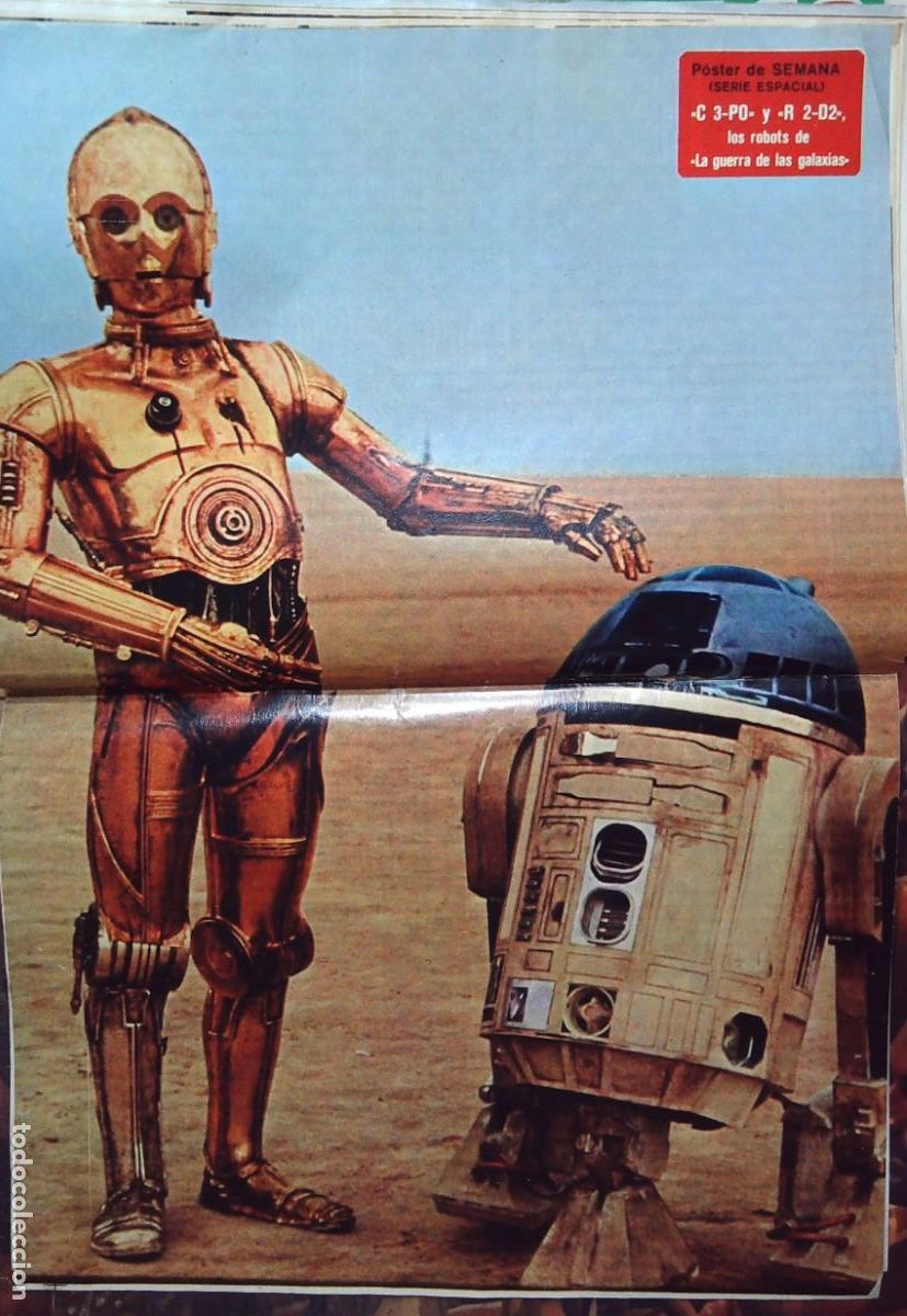 M&uacute;sica de colecci&oacute;n: POSTER REVISTA SEMANA 1978- ROBOTS DE LA GUERRA DE LAS GALAXIAS R2 D2 - C3 PO - STAR WARS