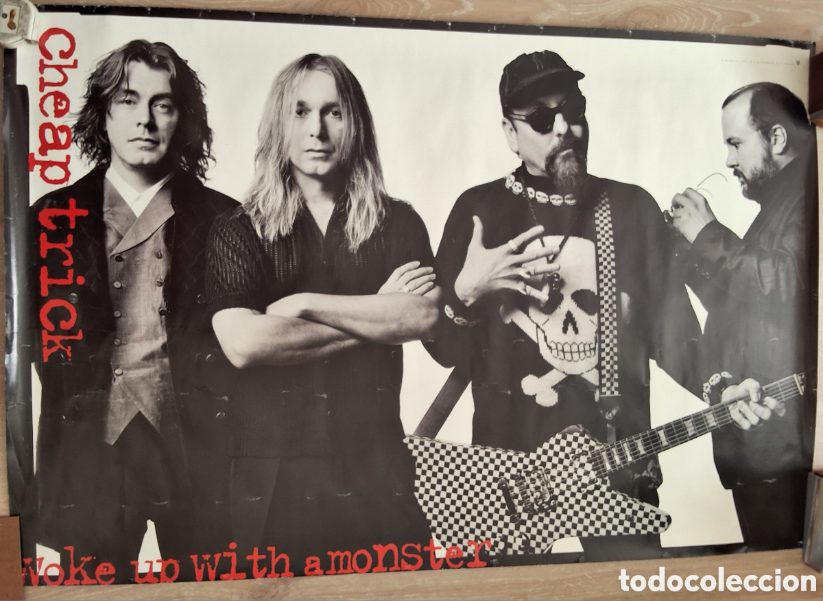 M&uacute;sica de colecci&oacute;n: Cheap trick poster musical a&ntilde;o 1994 woke up with a monster medidas (91&times;61)