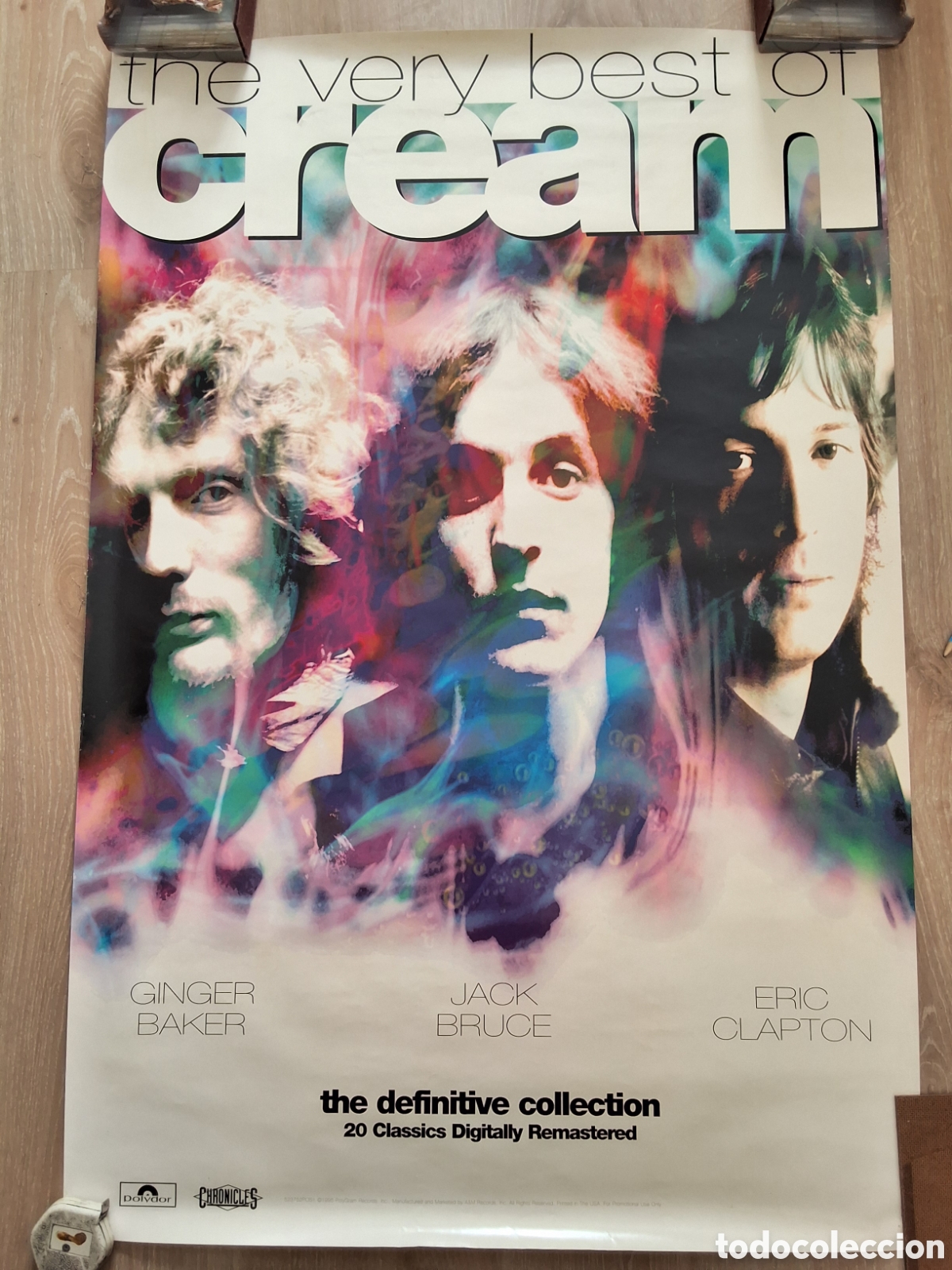 M&uacute;sica de colecci&oacute;n: Cream very best poster musical a&ntilde;o 1995 medidas (91&times;61)