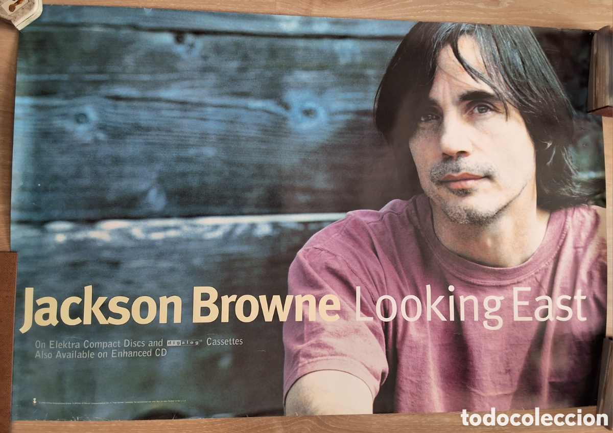 M&uacute;sica de colecci&oacute;n: Jackson Browne poster musical a&ntilde;o 1996 looking east medidas (76&times;51)