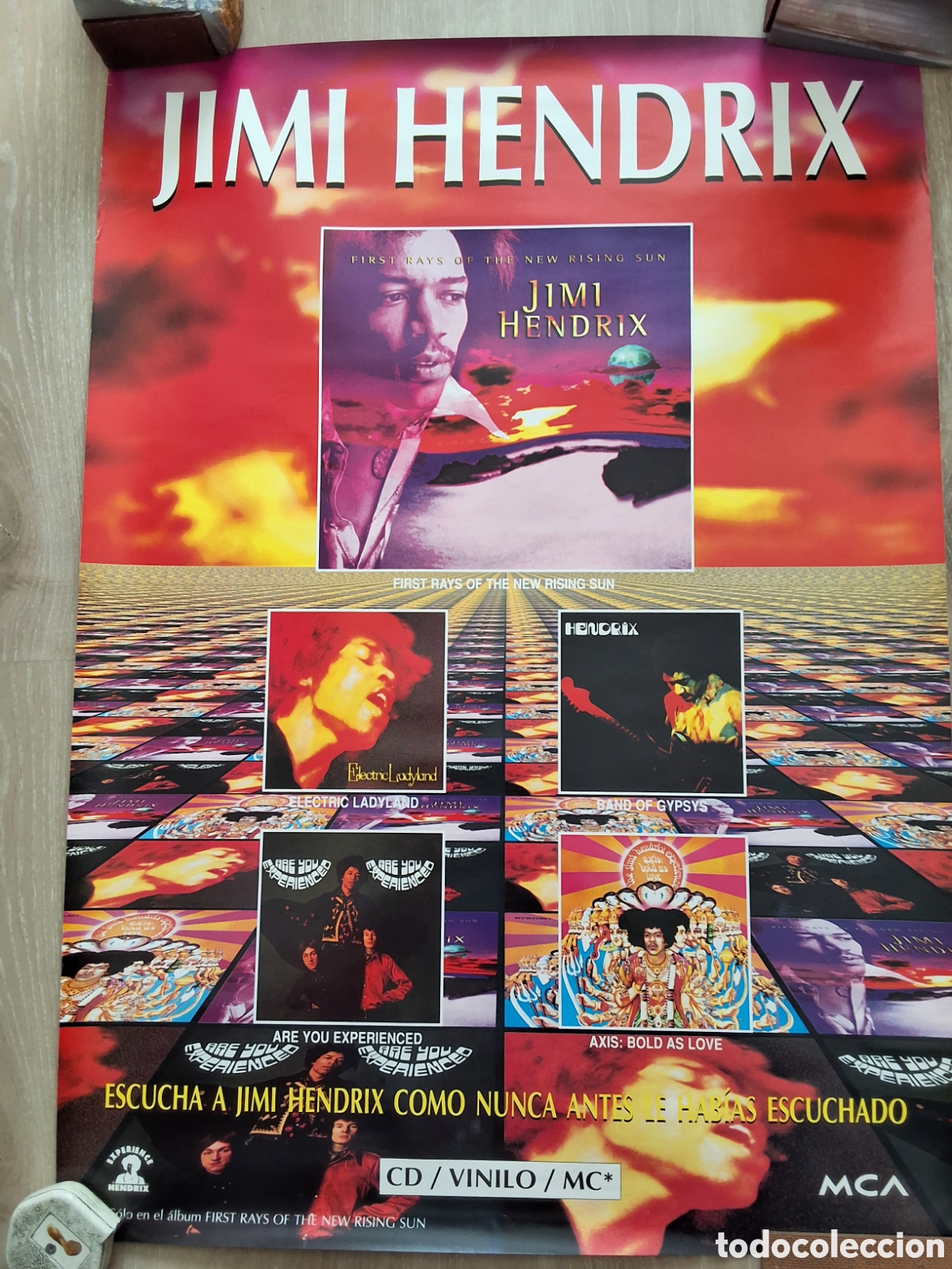 M&uacute;sica de colecci&oacute;n: Jimi Hendrix p&oacute;ster musical discograf&iacute;a medidas (68&times;48)