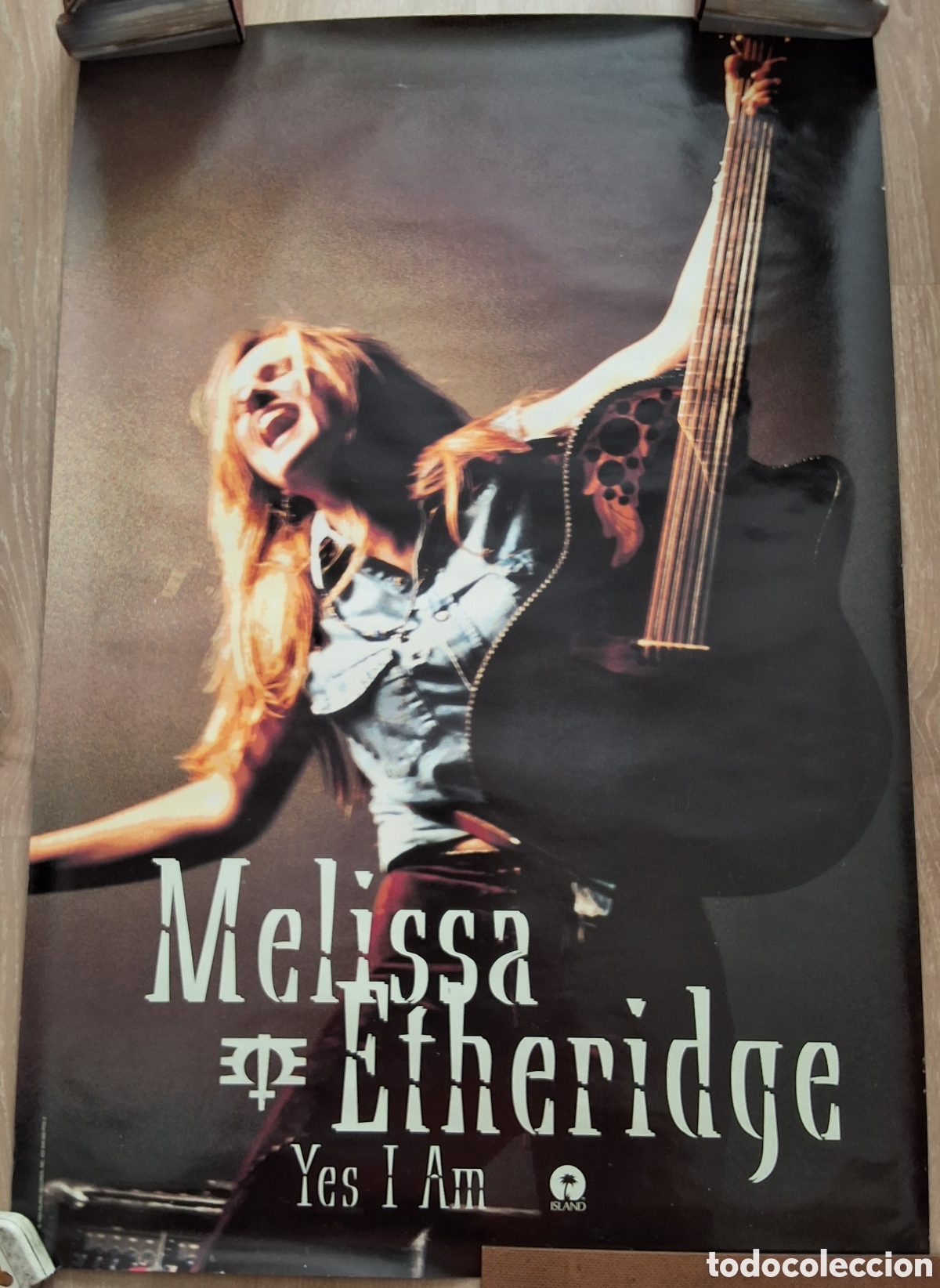 M&uacute;sica de colecci&oacute;n: Melissa Etheridge p&oacute;ster musical a&ntilde;o 1993 yes I am medidas (75&times;50)