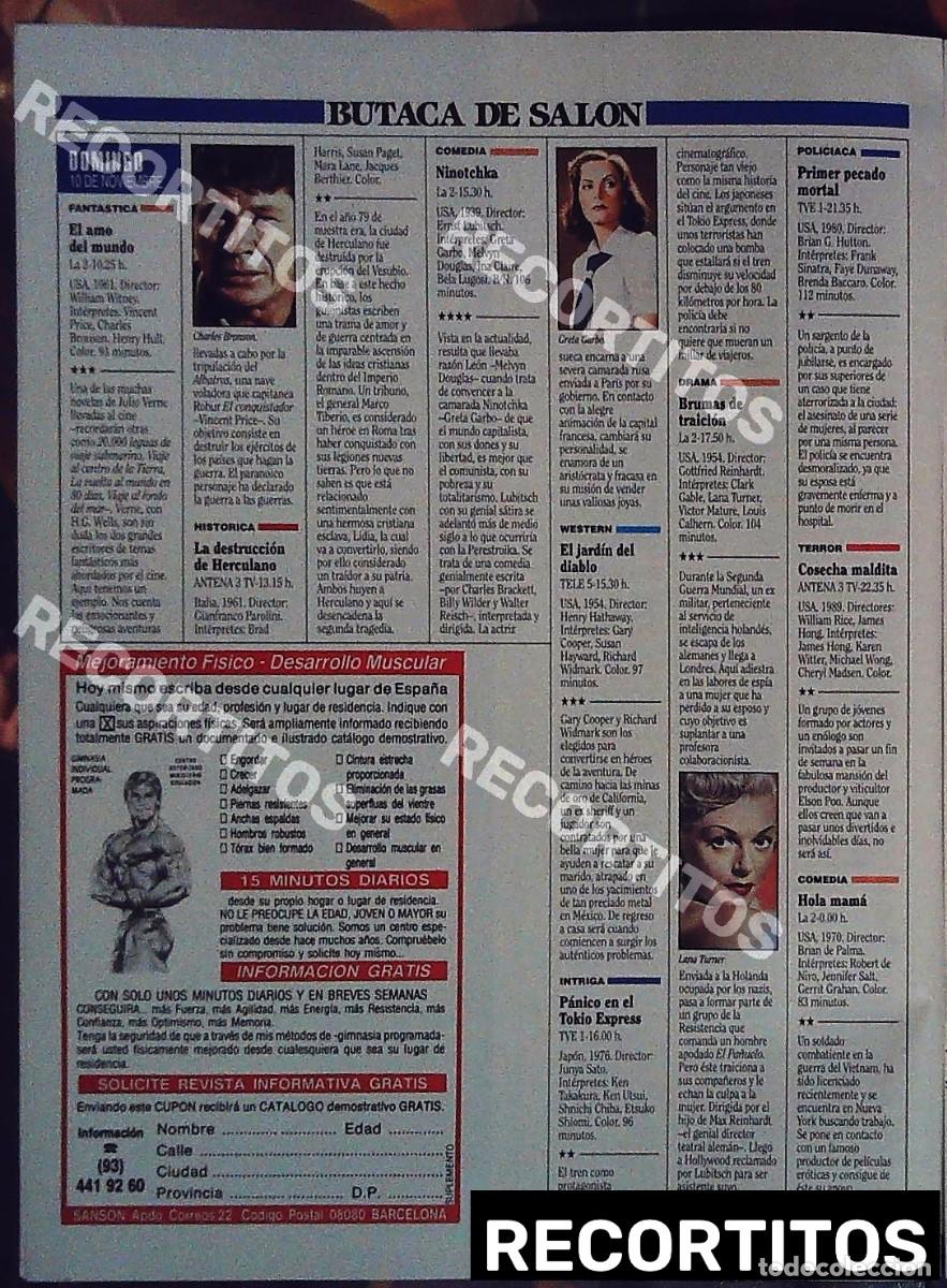 M&uacute;sica de colecci&oacute;n: MEJORAMiENTO FISICO MUSCULOS BEEFCAKE greta garbo lana turner charles bronson