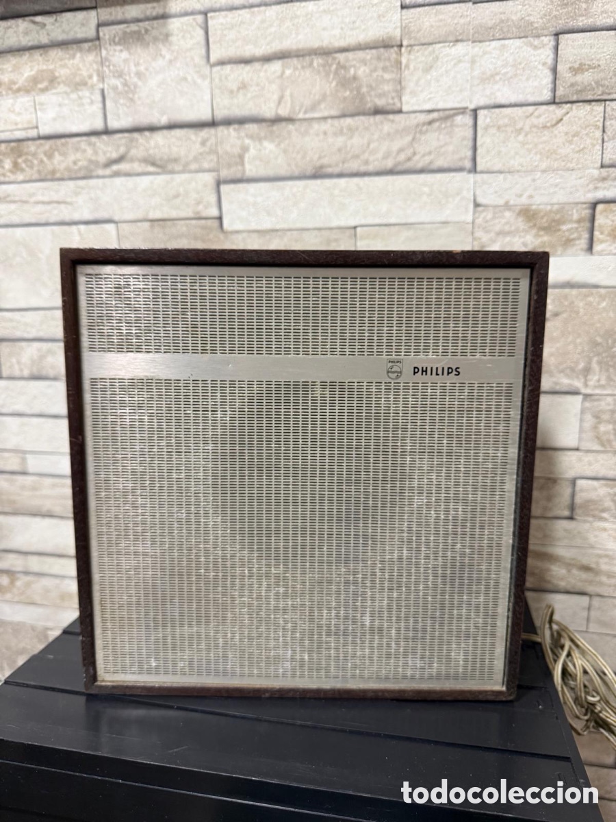 M&uacute;sica de colecci&oacute;n: Bonito altavoz marca philips, antiguo