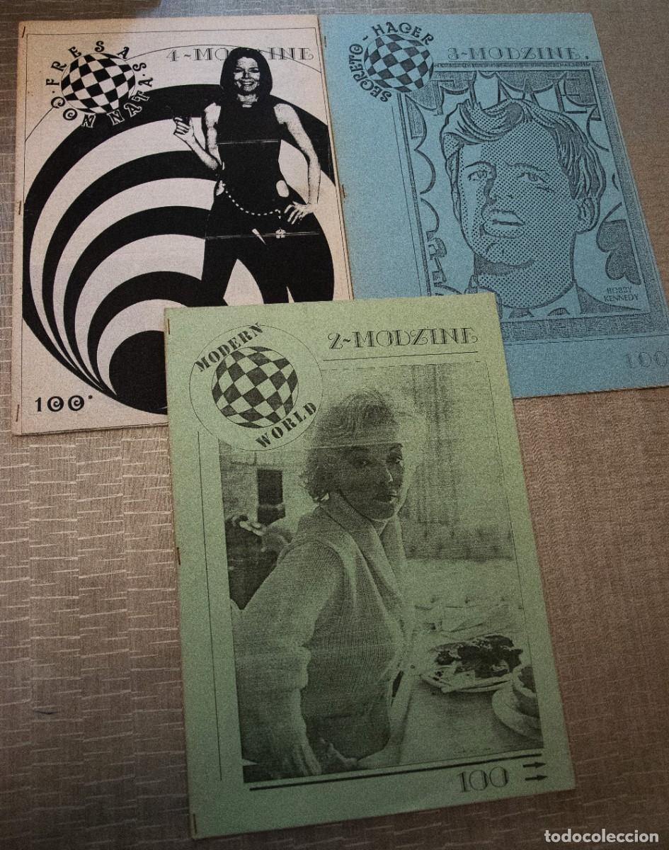 M&uacute;sica de colecci&oacute;n: 3 FANZINES MOD MODERN WORLD A4 A&Ntilde;OS 1986-87 QUADROPHENIA JAM WHO MODZINE