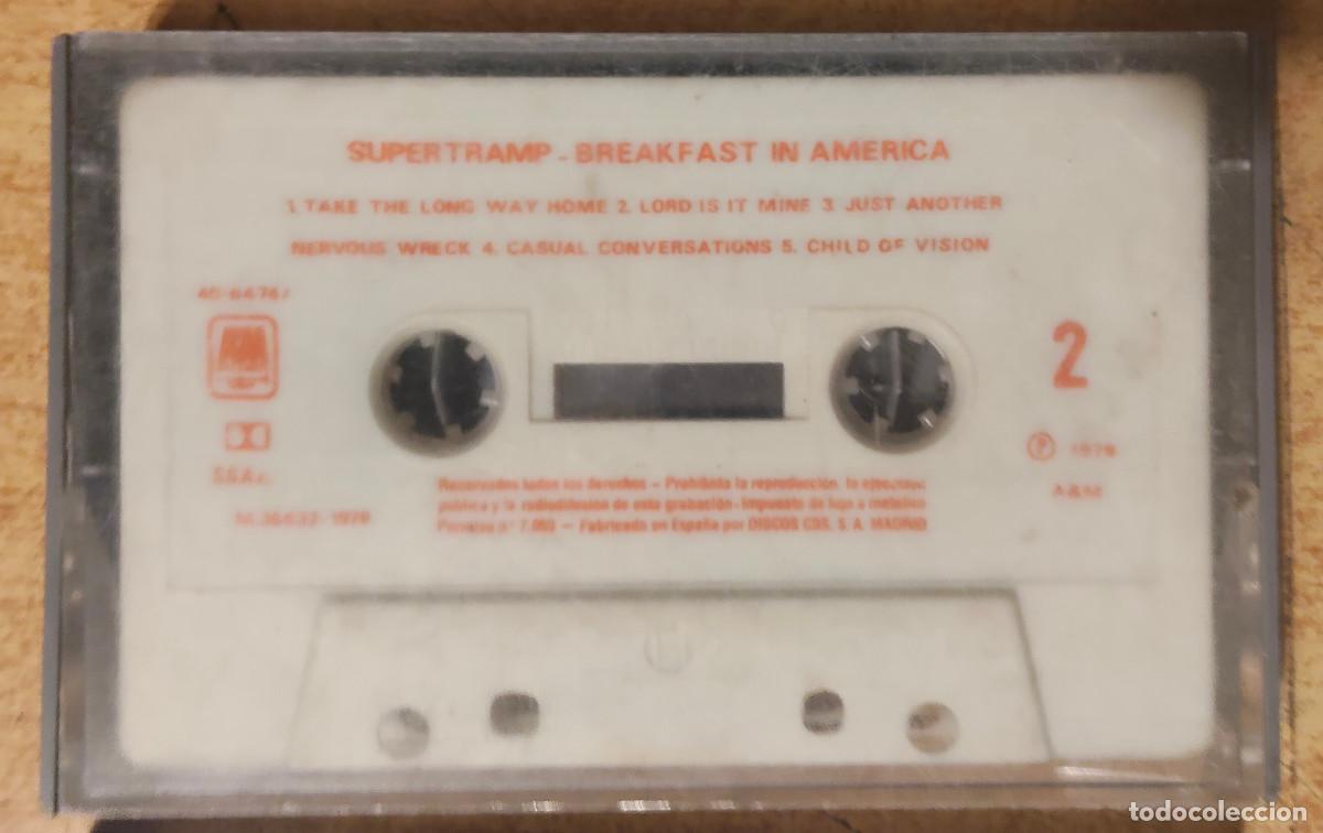 M&uacute;sica de colecci&oacute;n: cinta de cassette original del &aacute;lbum &laquo;Breakfast in America&raquo; de la banda Supertramp, en su edici&oacute;n es