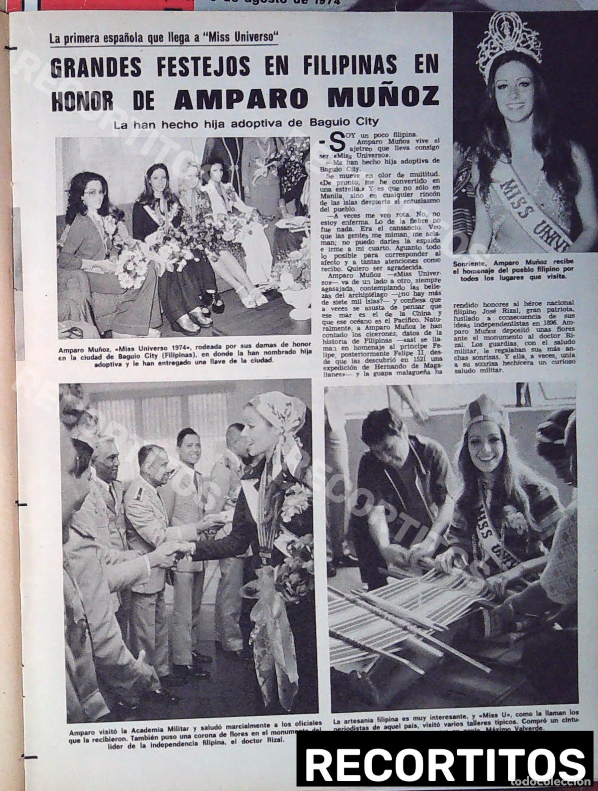 M&uacute;sica de colecci&oacute;n: amparo mu&ntilde;oz MISS ESPA&Ntilde;A UNIVERSO 1974 filipinas