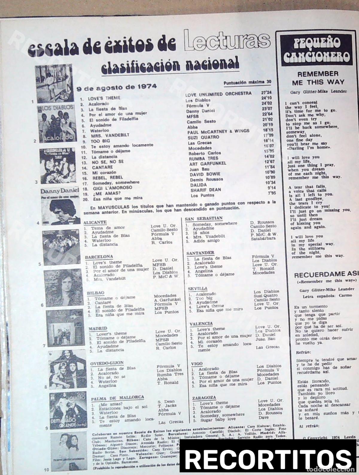 M&uacute;sica de colecci&oacute;n: escala de exitos camilo sesto las grecas wings paul linda mccartney lynda los diablos formula v