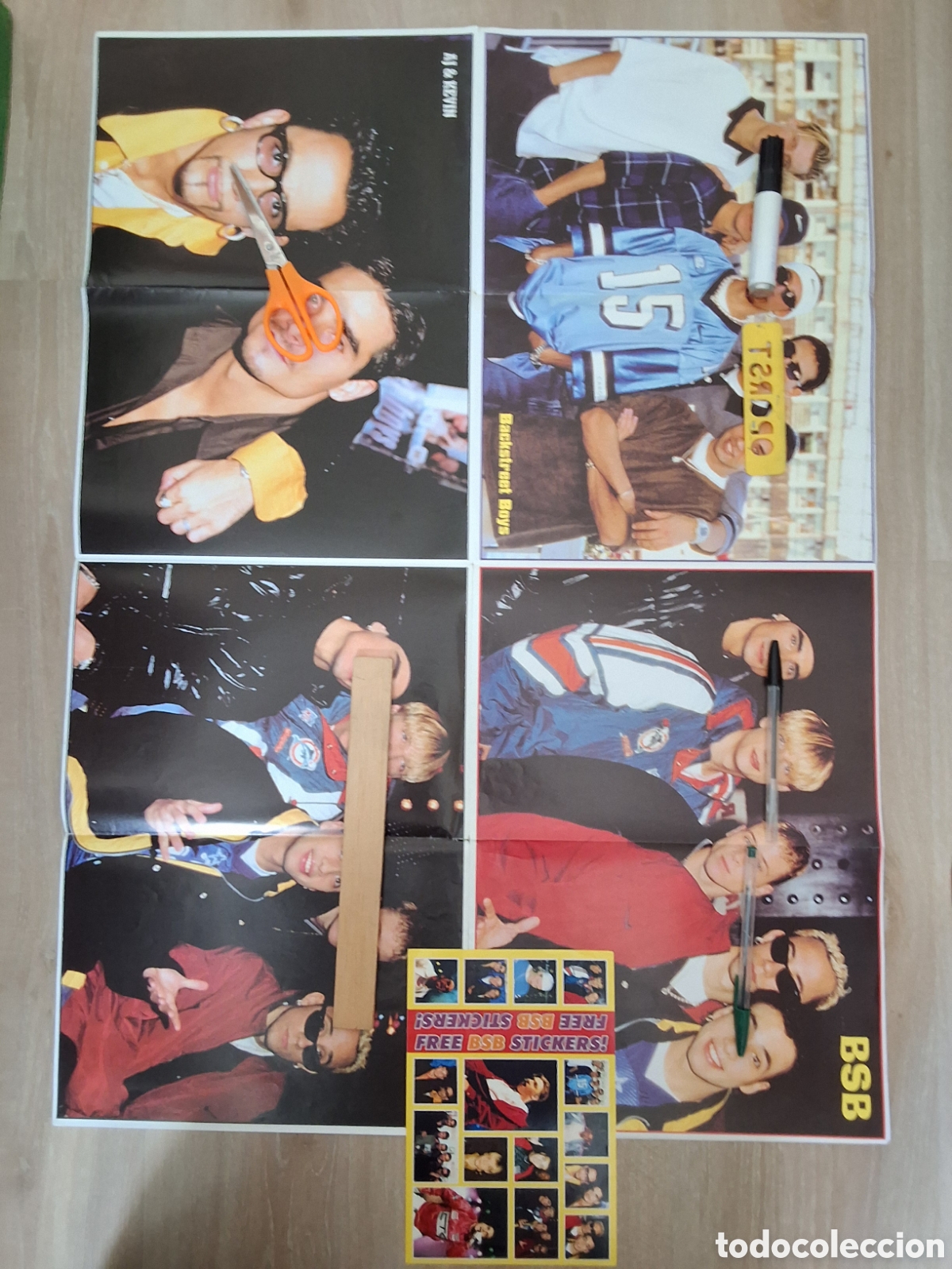 M&uacute;sica de colecci&oacute;n: Poster y pegatinas back street boys revista inglesa medidas 84 &times; 60