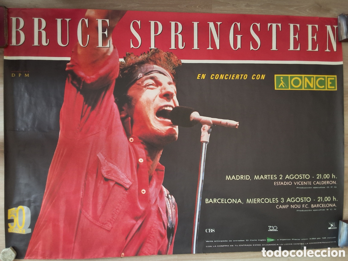 M&uacute;sica de colecci&oacute;n: Bruce Springsteen p&oacute;ster concierto medidas 98 &times; 1'40