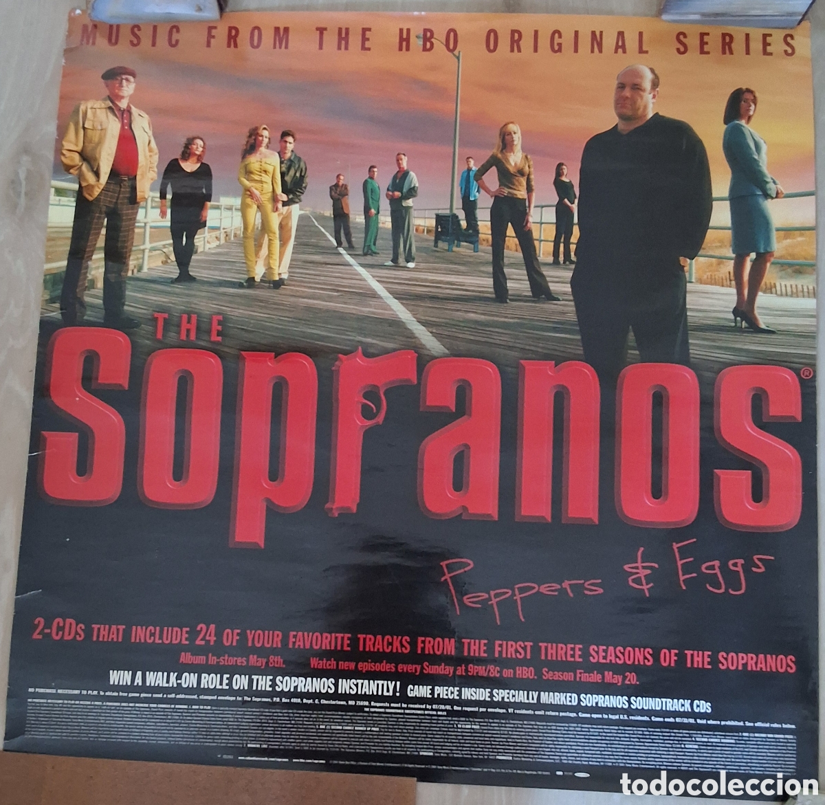 M&uacute;sica de colecci&oacute;n: Los sopranos cartel promocional a&ntilde;o 2001 medidas 61 &times; 61