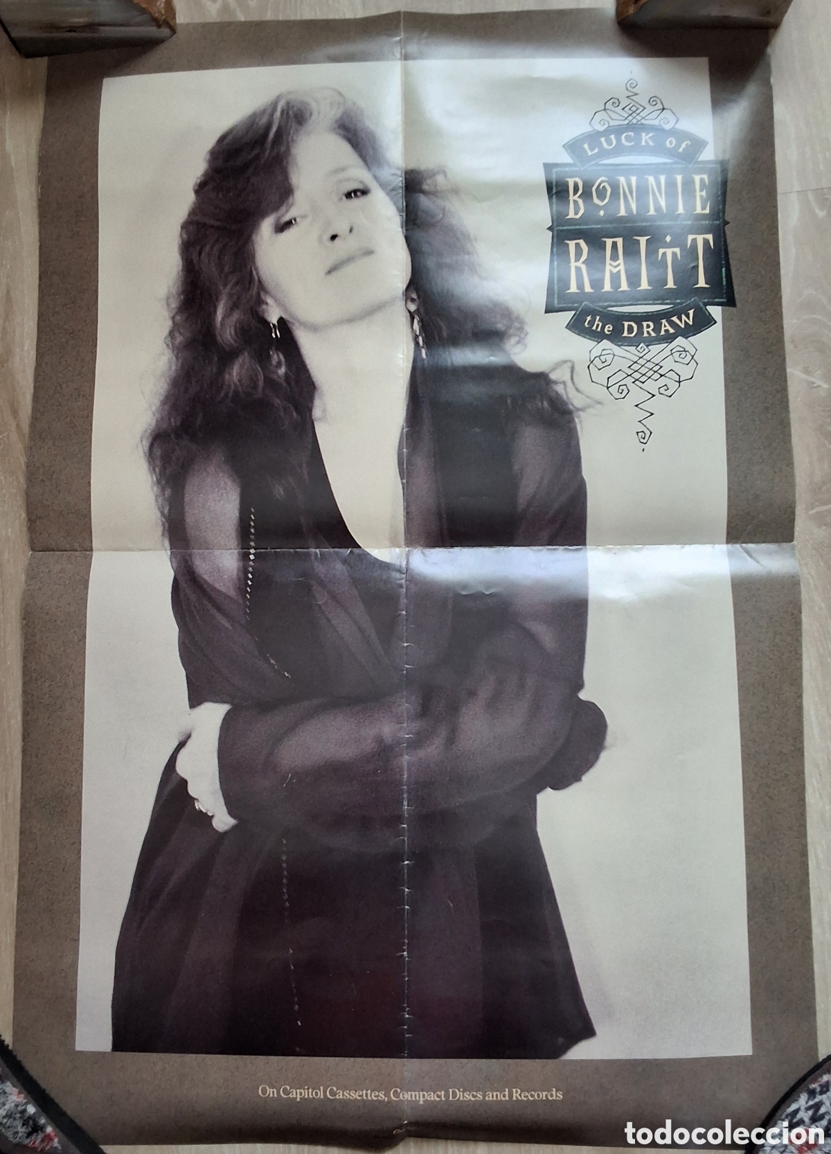 M&uacute;sica de colecci&oacute;n: Bonnie Raitt p&oacute;ster promocional luck of the draw medidas 76 &times;51 a&ntilde;o 1991
