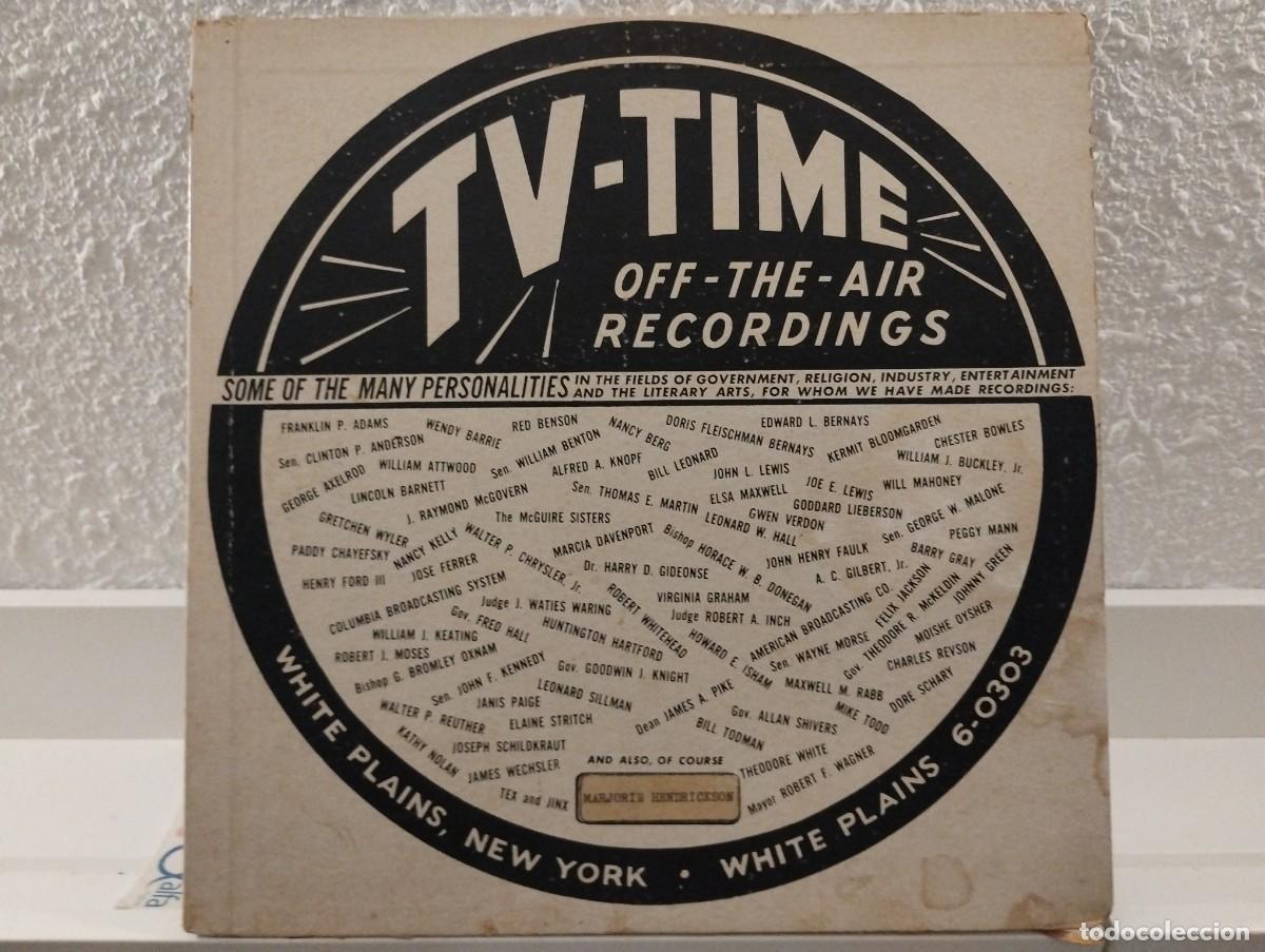 M&uacute;sica de colecci&oacute;n: Disco de Vinilo de TV-Time Off-the-Air Recordings &rdquo;Marjorie Hendrickson-For the Ladies&rdquo;