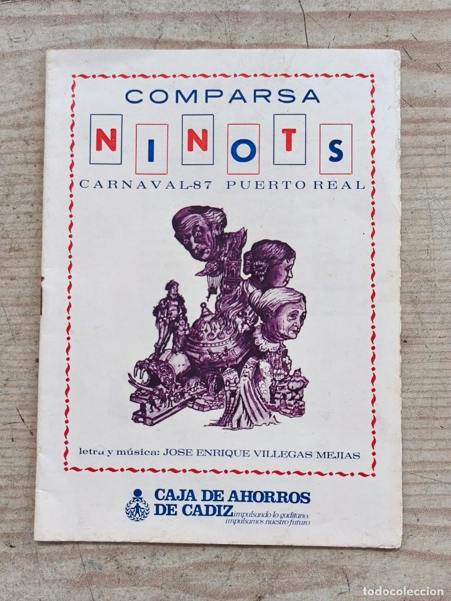 M&uacute;sica de colecci&oacute;n: Libreto Carnaval Ninots - Comparsa Puerto Real 1987