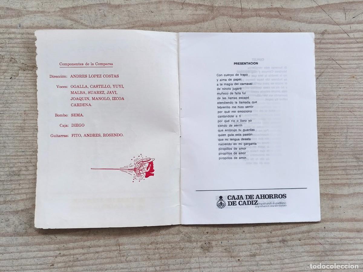 M&uacute;sica de colecci&oacute;n: Libreto Carnaval Ninots - Comparsa Puerto Real 1987 - Foto 2