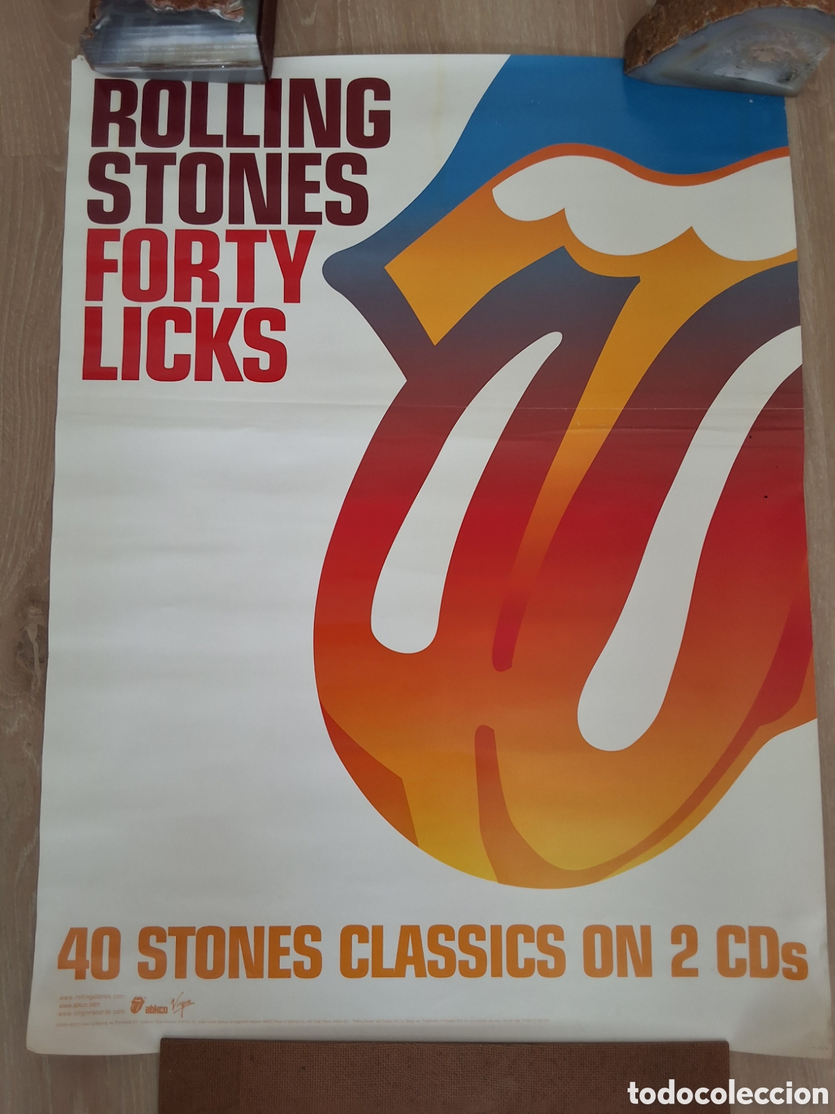 M&uacute;sica de colecci&oacute;n: Rolling stone p&oacute;ster promocional fortuna licks a&ntilde;o 2002 medidas 61 &times; 46