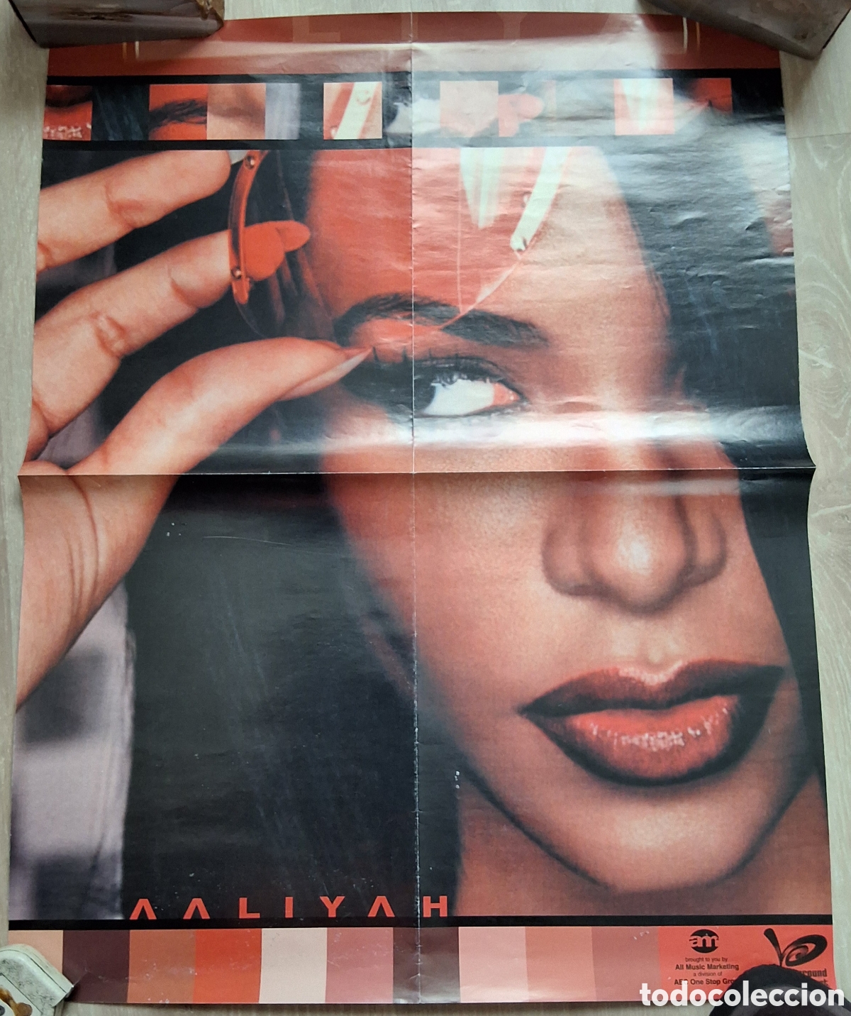 M&uacute;sica de colecci&oacute;n: Aaliyah p&oacute;ster promocional medidas 55 &times; 43