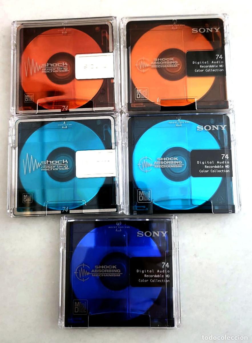 M&uacute;sica de colecci&oacute;n: Lote 5 MiniDisc Sony Color Collection 74 min (Surtido Colores)