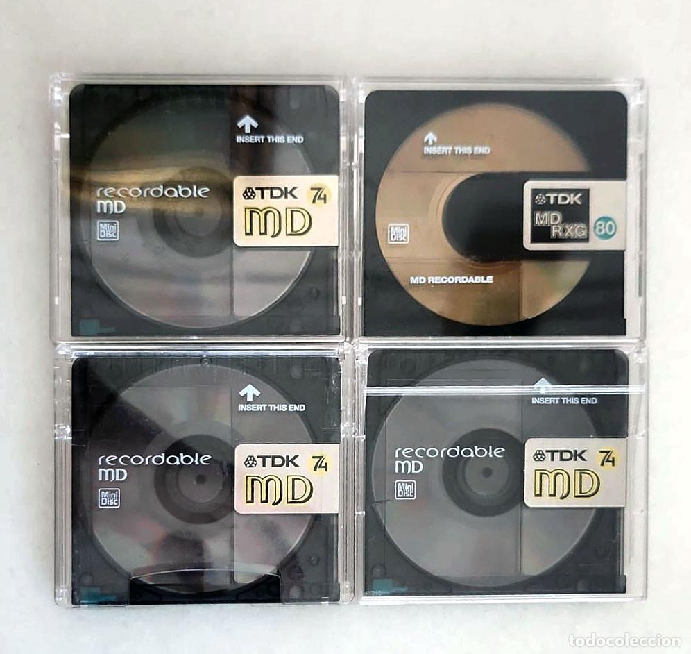 M&uacute;sica de colecci&oacute;n: Lote 4 MiniDisc TDK (74/80 min) + Estuche Organizador TDK MD Flip Case