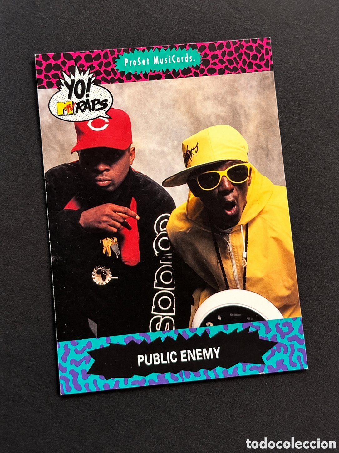 M&uacute;sica de colecci&oacute;n: PUBLIC ENEMY Cromo original Yo! MTV Raps ProSet MusiCards 1991 n&ordm; 60 Hip Hop