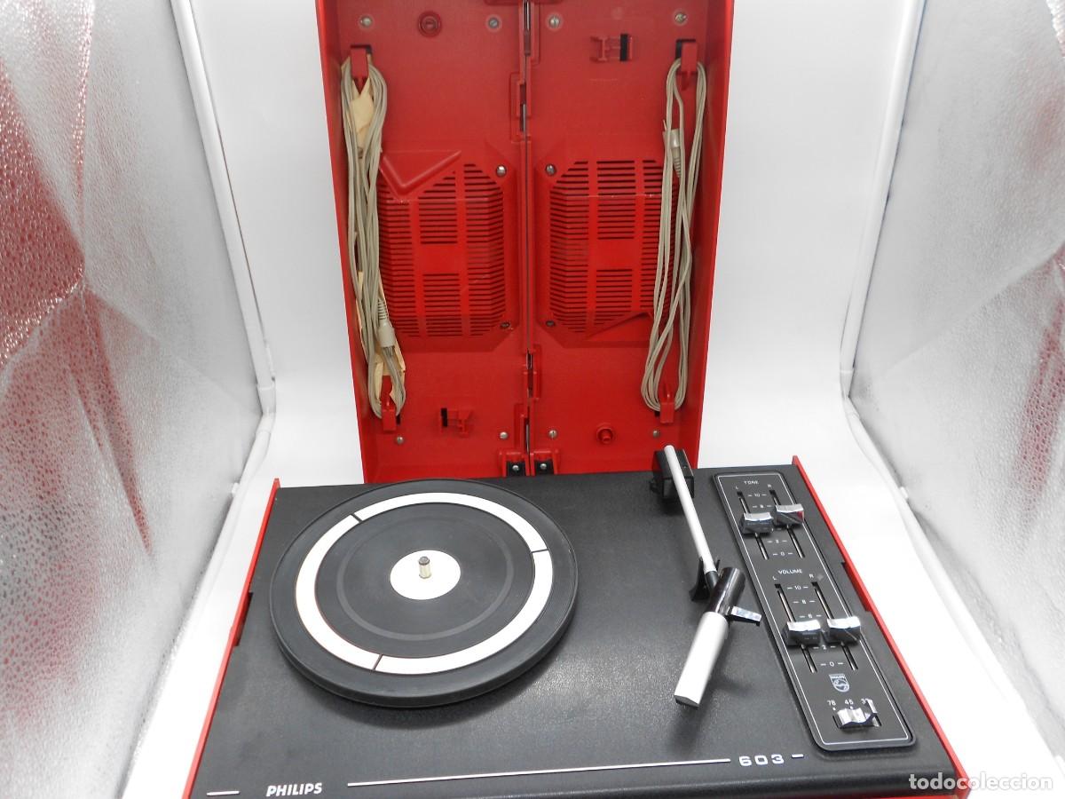 M&uacute;sica de colecci&oacute;n: tacadiscos philips stereo 603 funcionando perfectamente sonido muy bueno le falta la tapa el cable