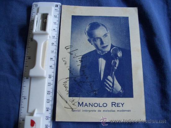 Photos of Singers: Foto con dedicatoria original aut&oacute;grafa de Manolo Rey