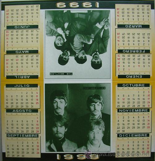 Fotos de cantantes: THE BEATLES - CALENDARIO 1999