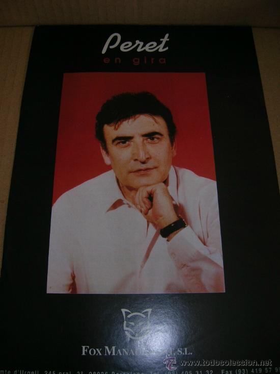 Fotos de Cantantes: Cartel de Peret. Mide 20 x 29,5 cm....