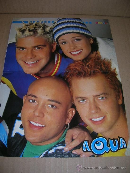 Photos of Singers: POSTER DEL GRUPO AQUA. MIDE 21 X 28 CM..