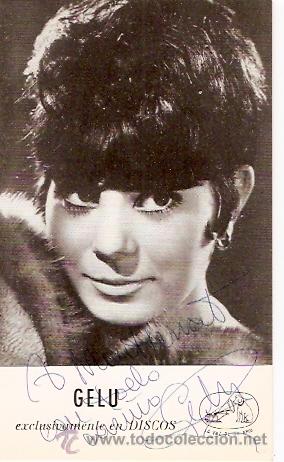 Fotos von Musikern: POSTAL FIRMADA ORIGINAL GELU EDITADA POR DISCOS LA VOZ DE SU AMO