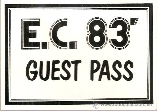 Fotos de cantantes: ERIC CLAPTON 1983 PASE BACKSTAGE IMPECABLE - Foto 1