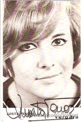 Photos de Chanteurs et Chanteuses: POSTAL FIRMADA ORIGINAL LUISIA TENOR