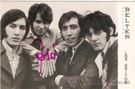 Fotos von Musikern: POSTAL PROMOCION DISCOS BELTER LOS GRITOS FIRMADA