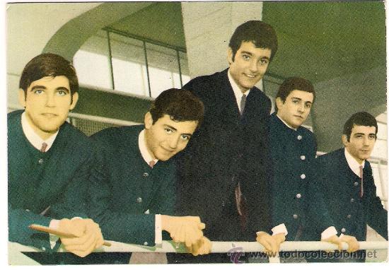 Fotos von Musikern: -49381 POSTAL GRUPO MUSICAL LOS MUSTANGS, OSCARCOLOR