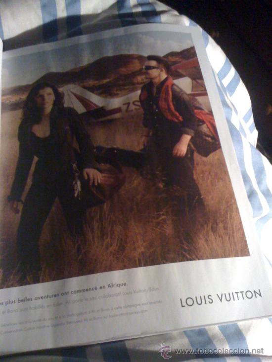 2010 U2 Bono-Ali Hewson photo Africa airplane Louis Vuitton Bags print ad  ads36