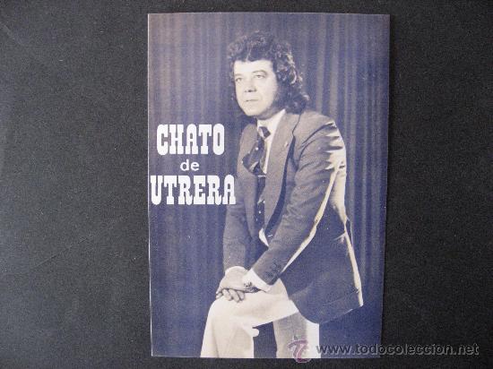 Fotos de cantantes: INTERESANTE POSTAL DE CHATO DE UTRERA.