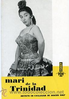 Photos of Singers: POSTAL DE LA CANTANTE DE COPLA MARI DE LA TRINIDAD