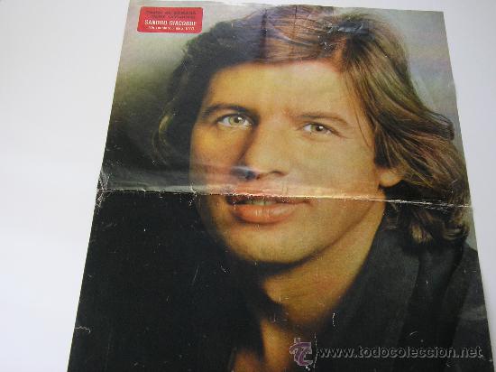 Fotos de Cantantes: POSTER DEL CANTANTE SANDRO GIACOBBE. REVISTA SEMANA. A&Ntilde;O 1977
