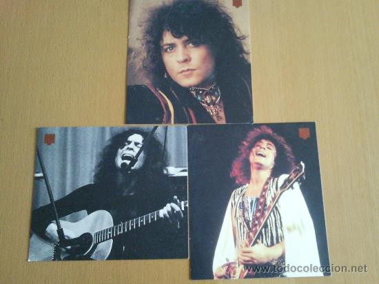 Photos de Chanteurs et Chanteuses: MARC BOLAN & T REX 3 POSTALES