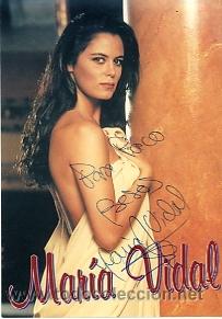 Photos of Singers: POSTAL PROMOCIONAL MARIA VIDAL AUTOGRAFIADA