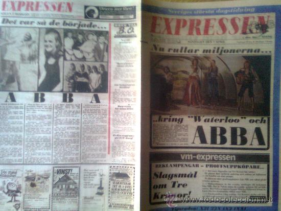 Fotos de Cantantes: Afiche Abba (1974) - Articulo en la presa sobre eurovision - repro. 2010