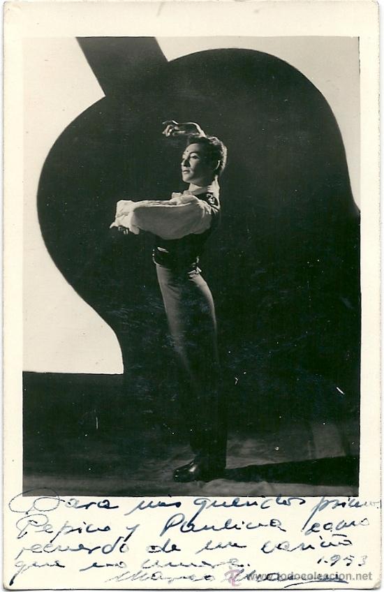 Fotos von Musikern: 7322D - FOTOGRAF&Iacute;A DEL BAILADOR MARCO MANUEL (PAREJA DE BAILE DE CARMEN SEGURA) - DEDICADA Y FIRMADA