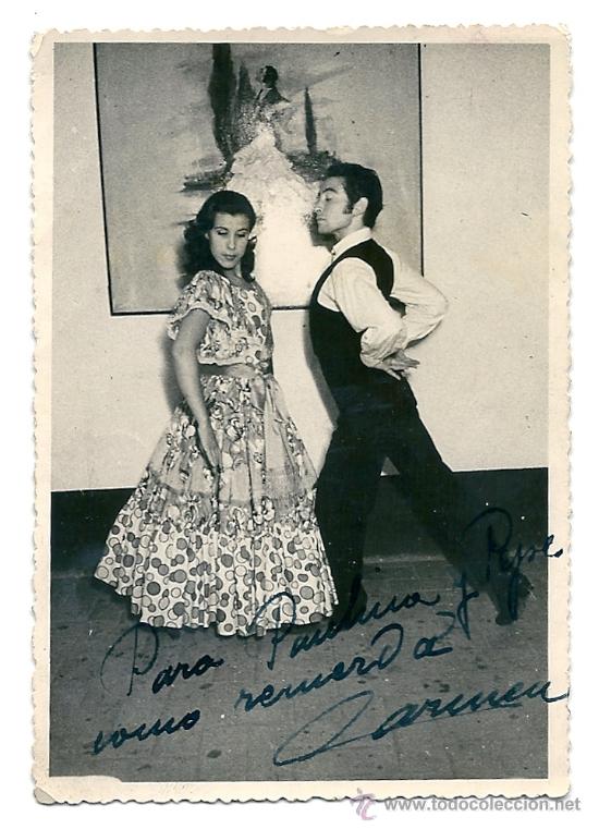 Fotos von Musikern: 7323D - CARMEN SEGURA - FOTOGRAF&Iacute;A DEDICADA Y AUTOGRAFIADA POR LA ARTISTA - REPORTAJES TORRES