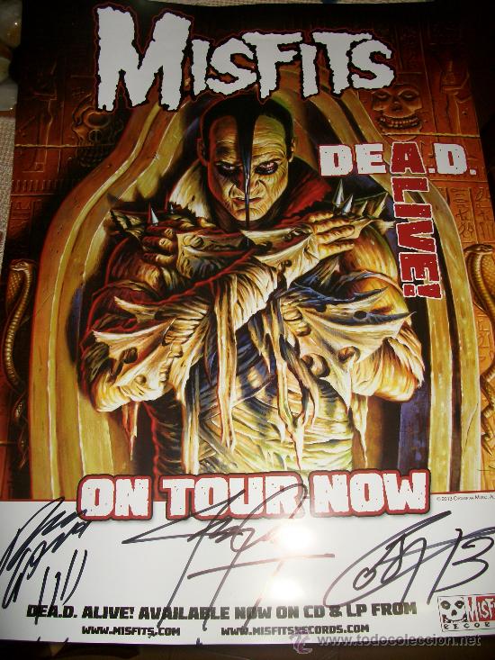 Photos de Chanteurs et Chanteuses: POSTER MISFITS - GIRA 2013 -  FIRMADO POR LOS 3 COMPONENTES