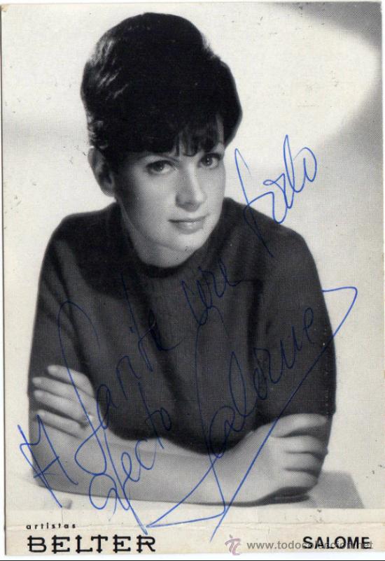 Photos of Singers: BONITA FOTO-PUBLICIDAD - SALOME - DEDICADA - ARTISTA BELTER