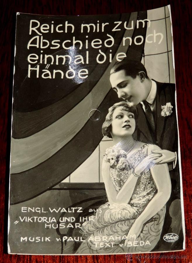 Photos de Chanteurs et Chanteuses: POSTAL MUSICAL WECO TONBILD - POSTKARTE - CARTE POSTALE DISQUE - MUSIQUE - PHONOGRAPHE - REICH MIR Z
