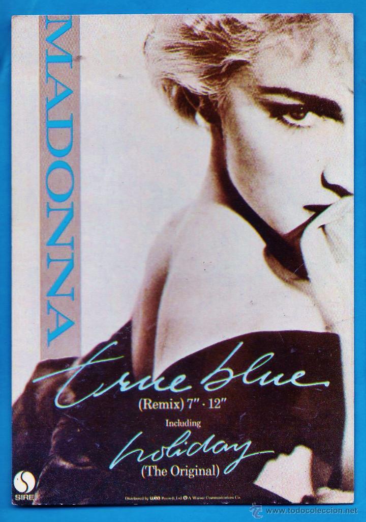 Fotos de cantantes: postal - ++ madonna ++ / true blue - col. underground - n&ordm; 183 - ed. inglesa - a&ntilde;os 80