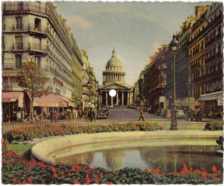 Photos de Chanteurs et Chanteuses: TARJETA POSTAL / DISCO CON FOTO DEL PANTEON DE PARIS + CANCION ZON ZON ZON